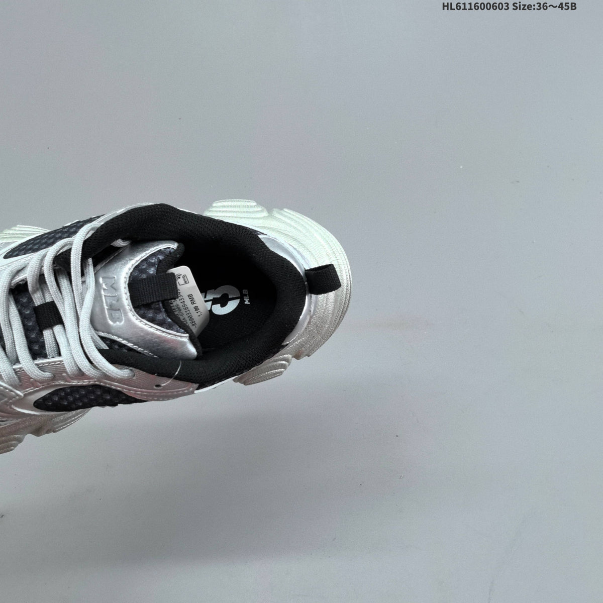 MLB Winner Chunky Low-Top Sneakers in Silver 3ASHWC46N - product image from the listing.