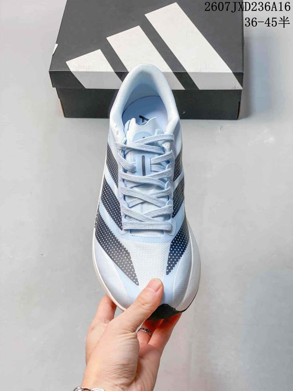 adidas Adizero Evo SL 2 Running Shoes in Light Blue - product image from the listing.