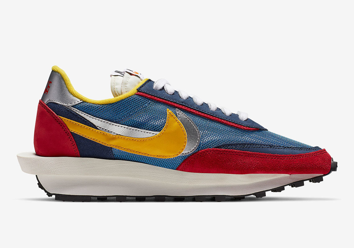 Nike x sacai LDV Waffle Sneakers in Blue Red BV0073-400 - product image from the listing.