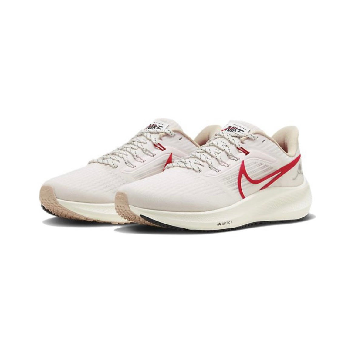Nike Air Zoom Pegasus 39 Running Shoes in White Red FD4344-161 - product image from the listing.