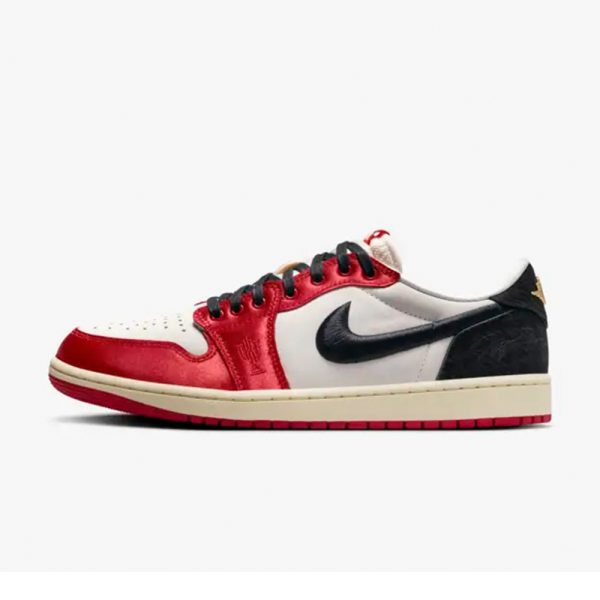 Air Jordan 1 Low OG x Trophy Room Sail and Varsity in Red - product image from the listing.