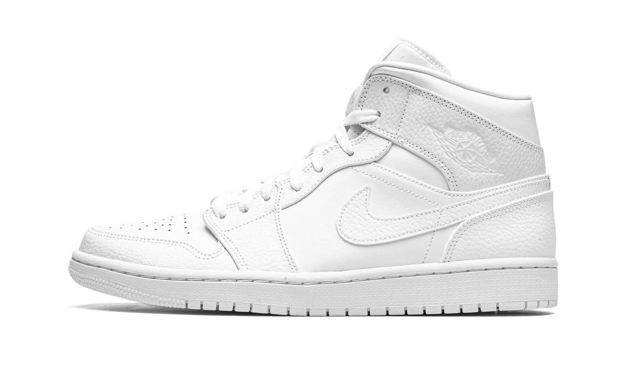 "Triple White" Air Jordan 1 Mid - product image from the listing.