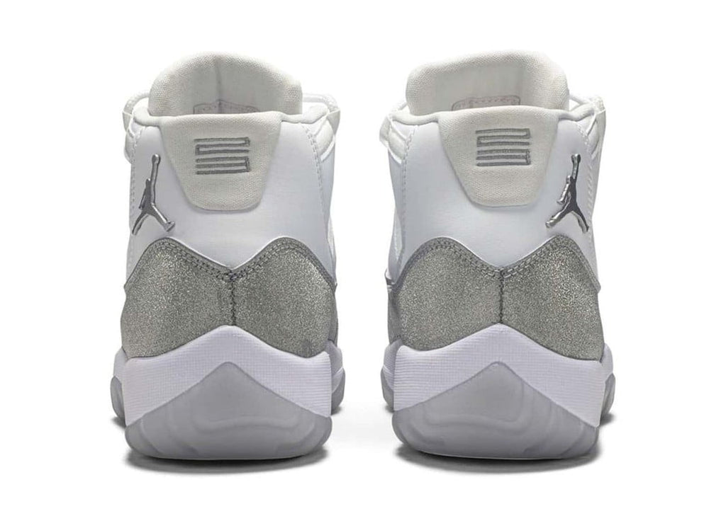 Women's Air Jordan 11 Retro White Metallic Silver - product image from the listing.