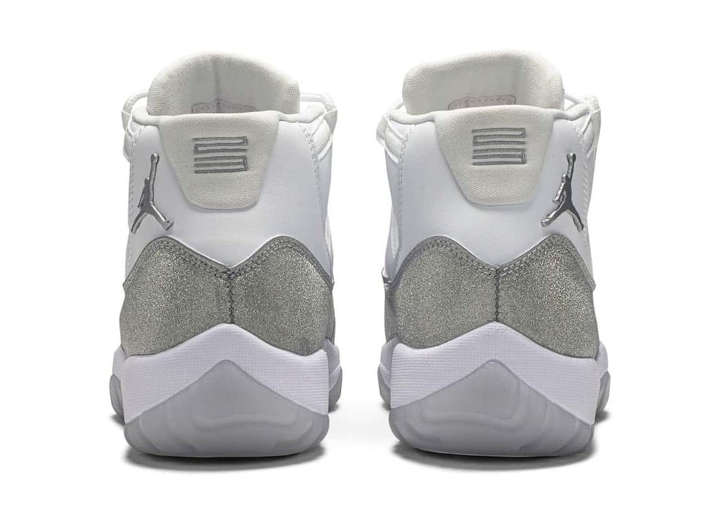 Women's Air Jordan 11 Retro White Metallic Silver - product image from the listing.