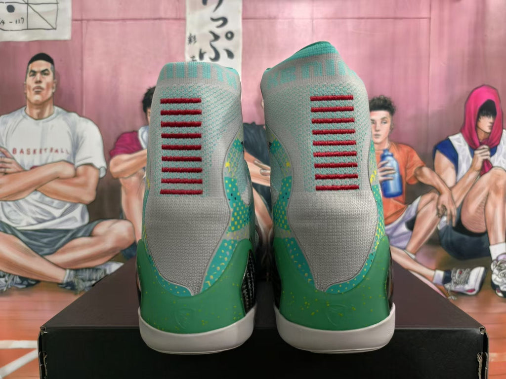 Nike Super Soldier Basketball Shoes, in Gray Green and Purple - product image from the listing.