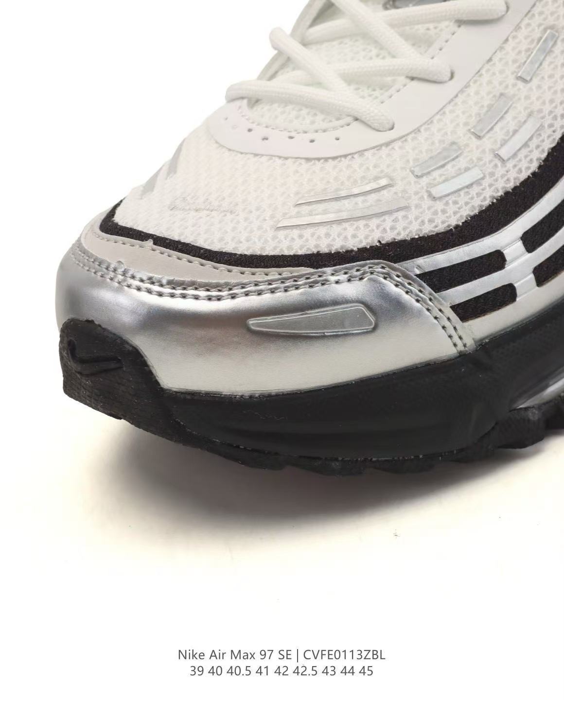 Nike Air Max 97 SE Sneakers in White Silver Gold CVFF013ZBL - product image from the listing.