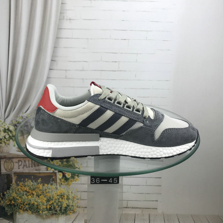 adidas ZX 500 RM Retro Running Sneakers, in Grey and White - product image from the listing.