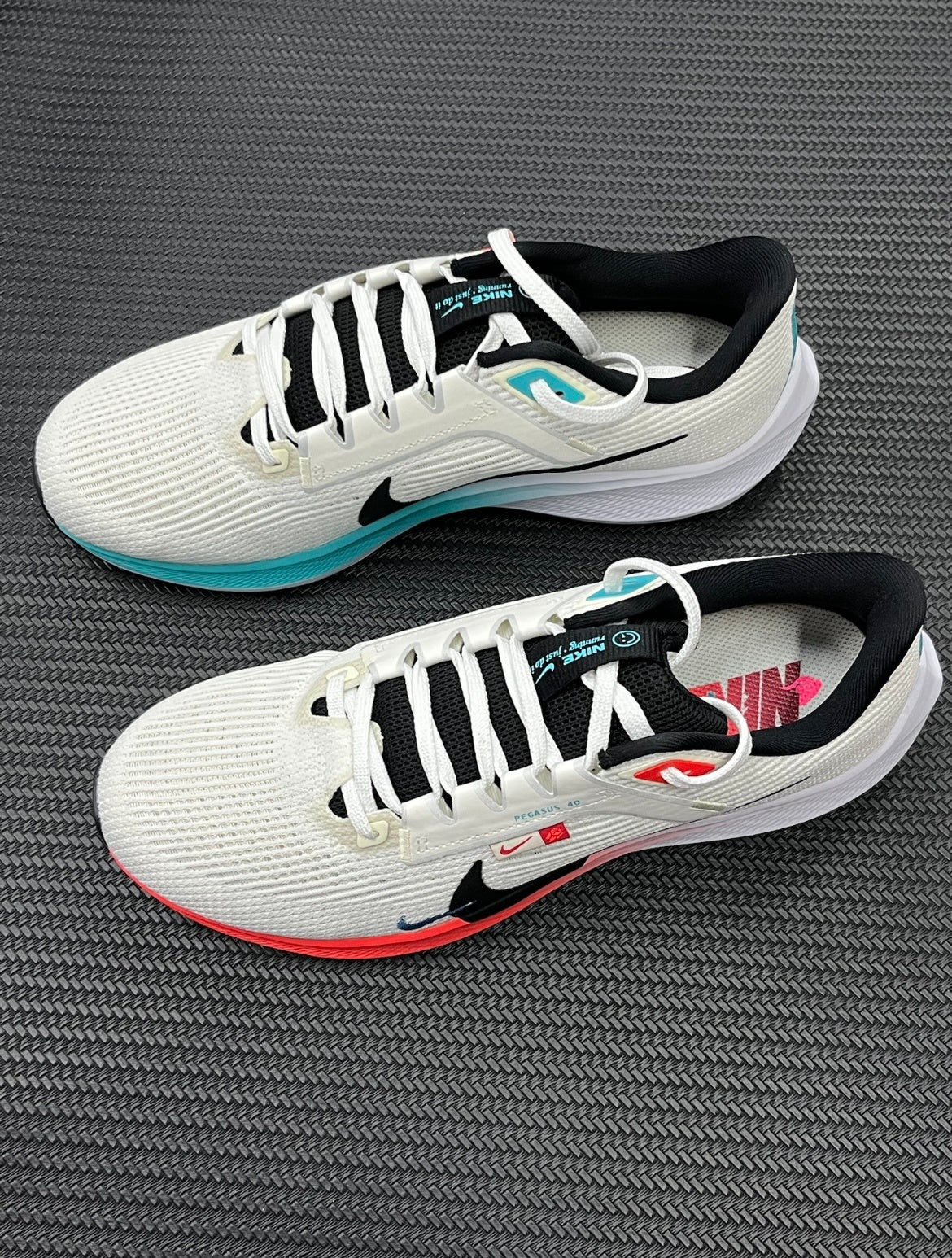 Nike Air Zoom Pegasus 40 Running Shoes in White Multicolor FZ5055-101 - product image from the listing.