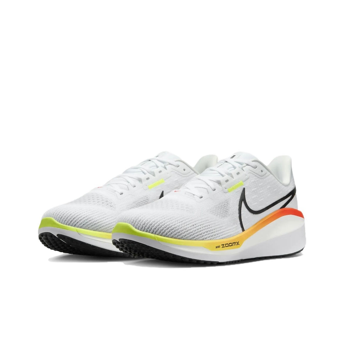 Nike Air Zoom Vomero 17 Running Shoes in White Orange HF4914-100 - product image from the listing.