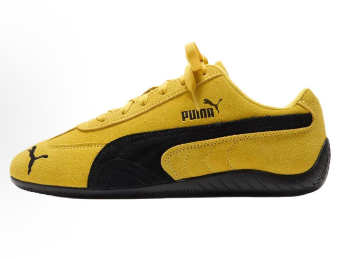Puma Low-Top Sneakers in Yellow Suede - product image from the listing.