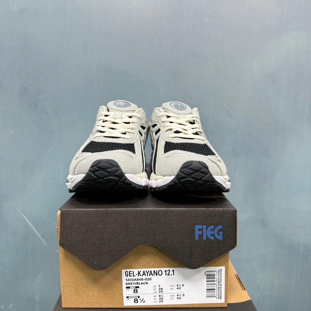 ASICS GEL-KAYANO 12.1 Sneakers in Grey Black 1203A846-020 - product image from the listing.