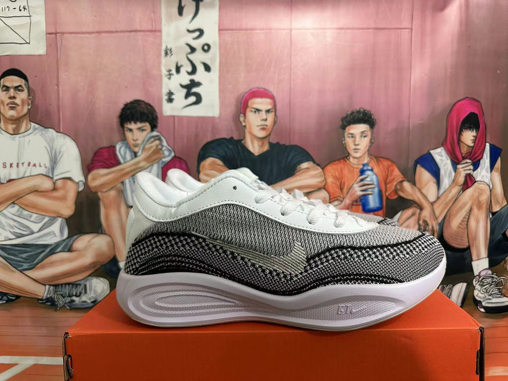 Nike Basketball Sneakers in White Grey Black - product image from the listing.