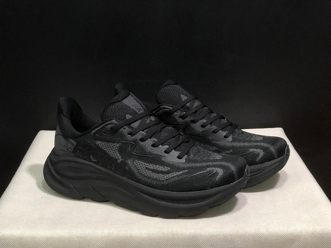 HOKA Clifton 10 Running Sneakers in Black - product image from the listing.