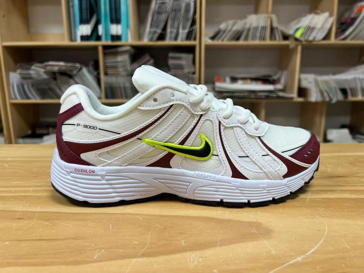 Nike P-9000 Sneakers in White Burgundy Volt IZ4751-204 - product image from the listing.