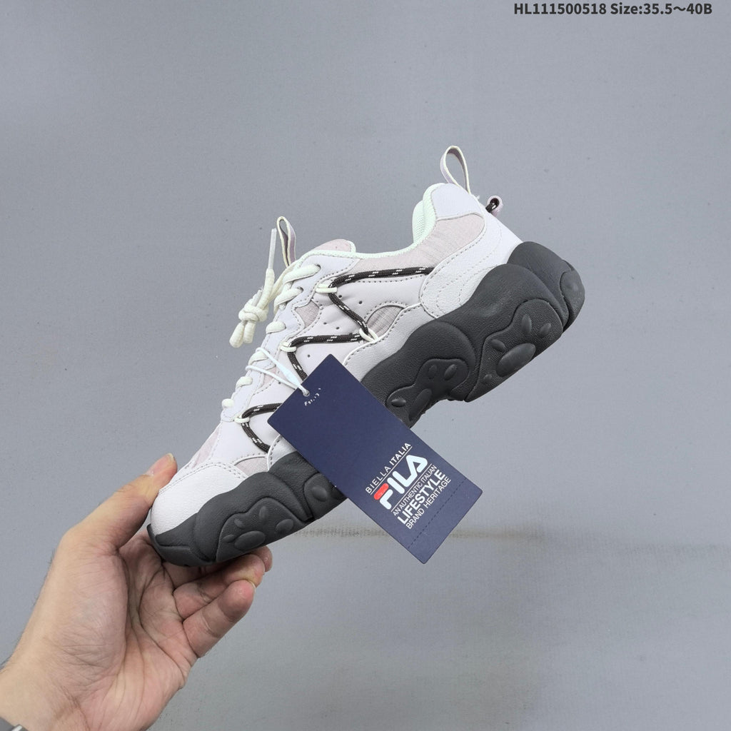 FILA Fluid 6 Low-Cut Sneakers in White and Lilac - product image from the listing.