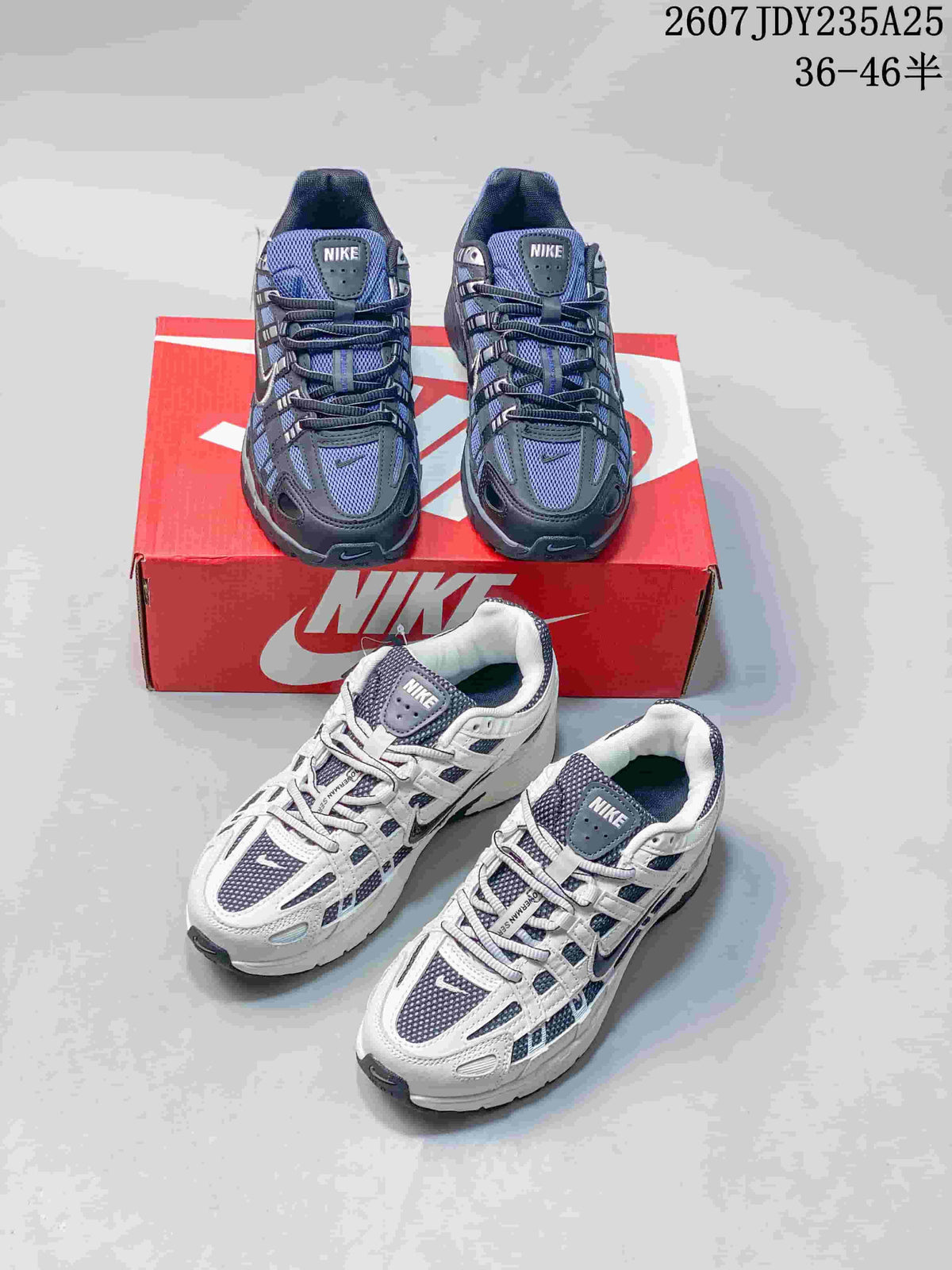 Nike P-6000 Trainers in Gray and White Colorways - product image from the listing.