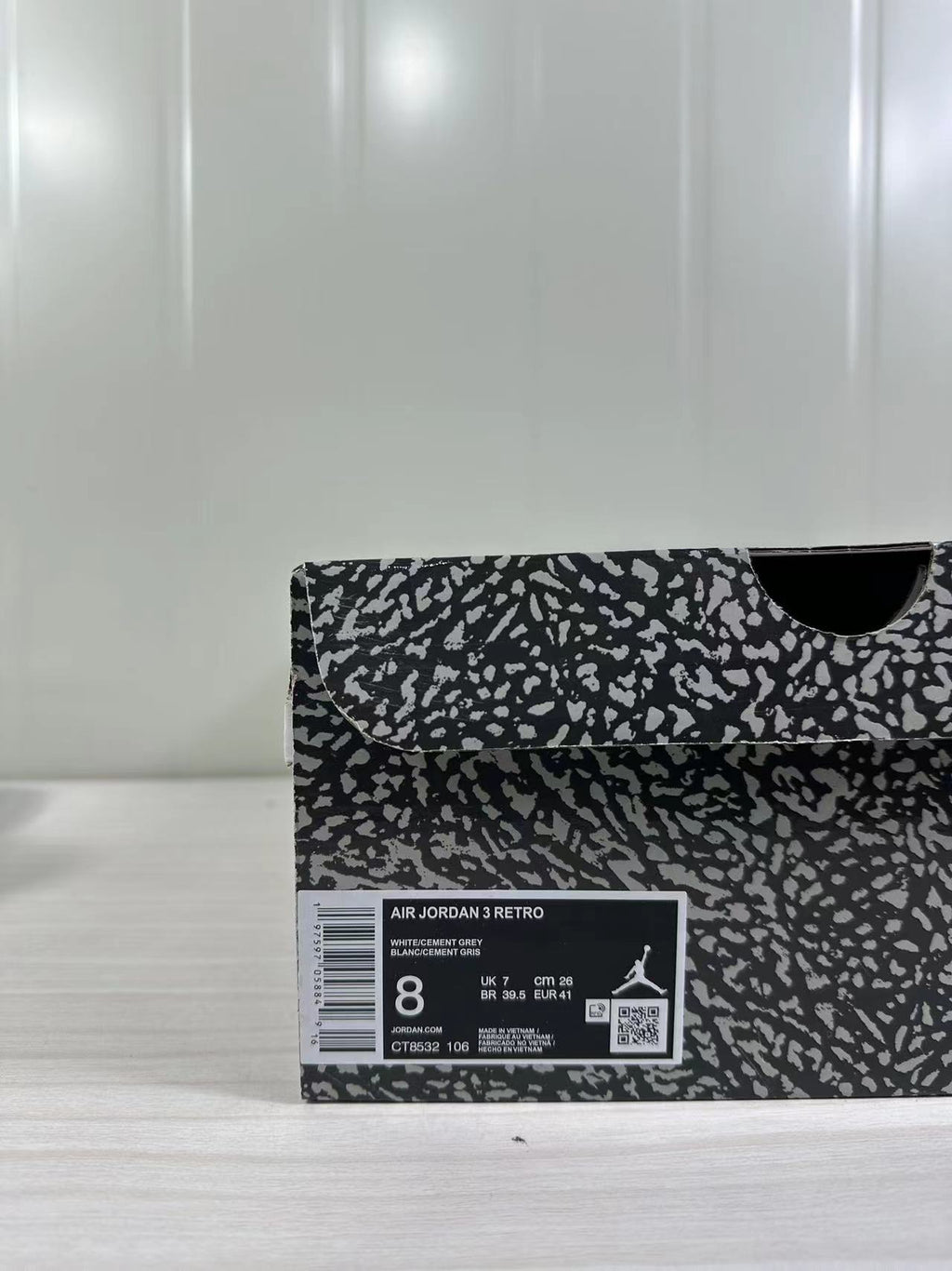 Air Jordan 3 Retro White Cement Grey CT8532-106 - product image from the listing.