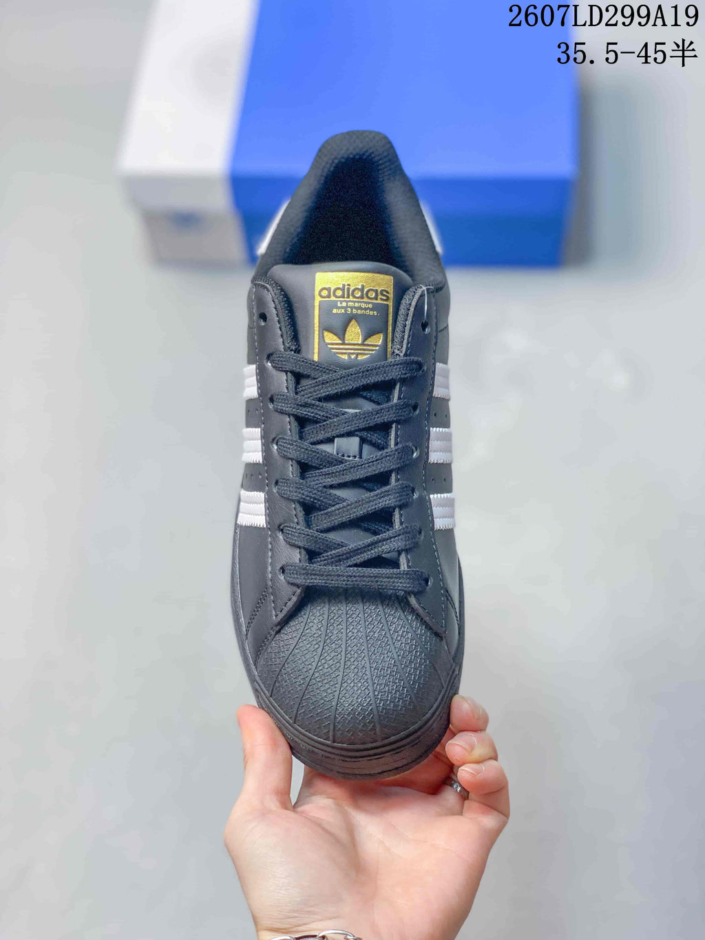 adidas Superstar Sneakers in Black White 2607LD299A19 - product image from the listing.