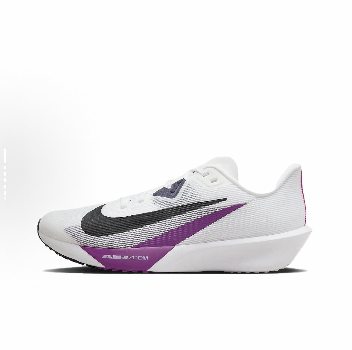 Nike Air Zoom Rival Fly 4 Running Shoes in White Purple FV6040-100 - product image from the listing.
