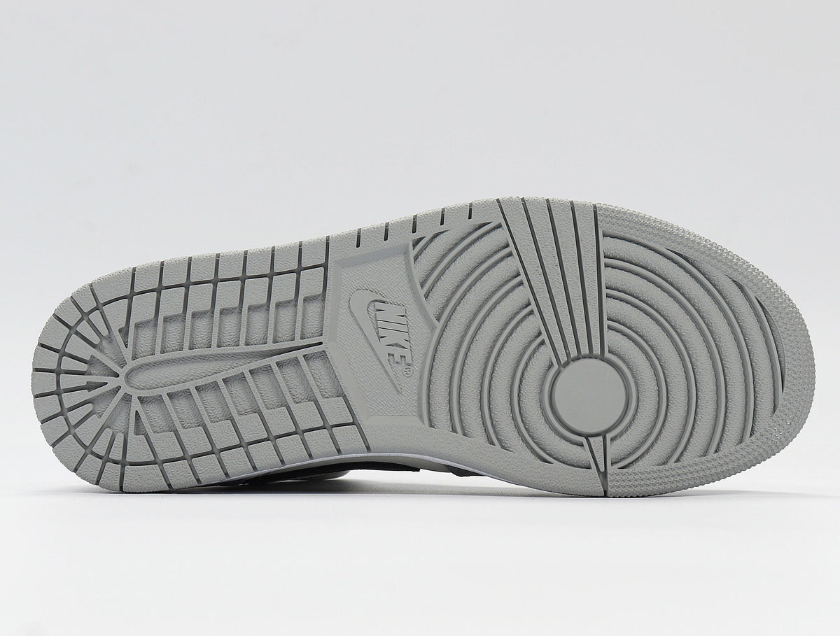 Jordan 1 High Dior-Inspired Sneakers in Grey White Black - product image from the listing.