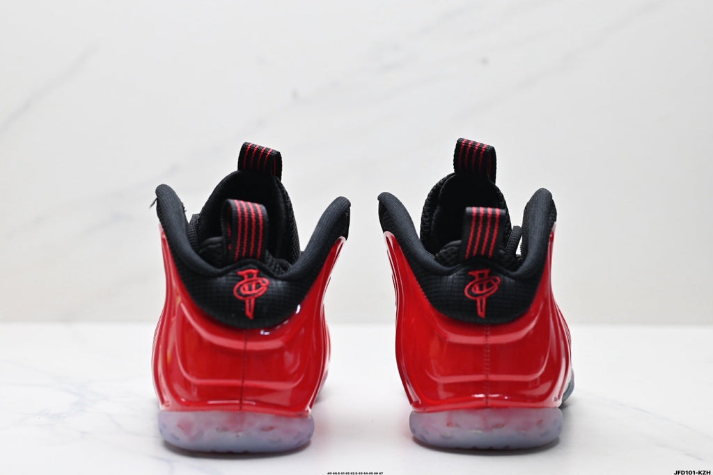 Nike Air Foamposite Penny High-Top Sneakers in Red Black - product image from the listing.