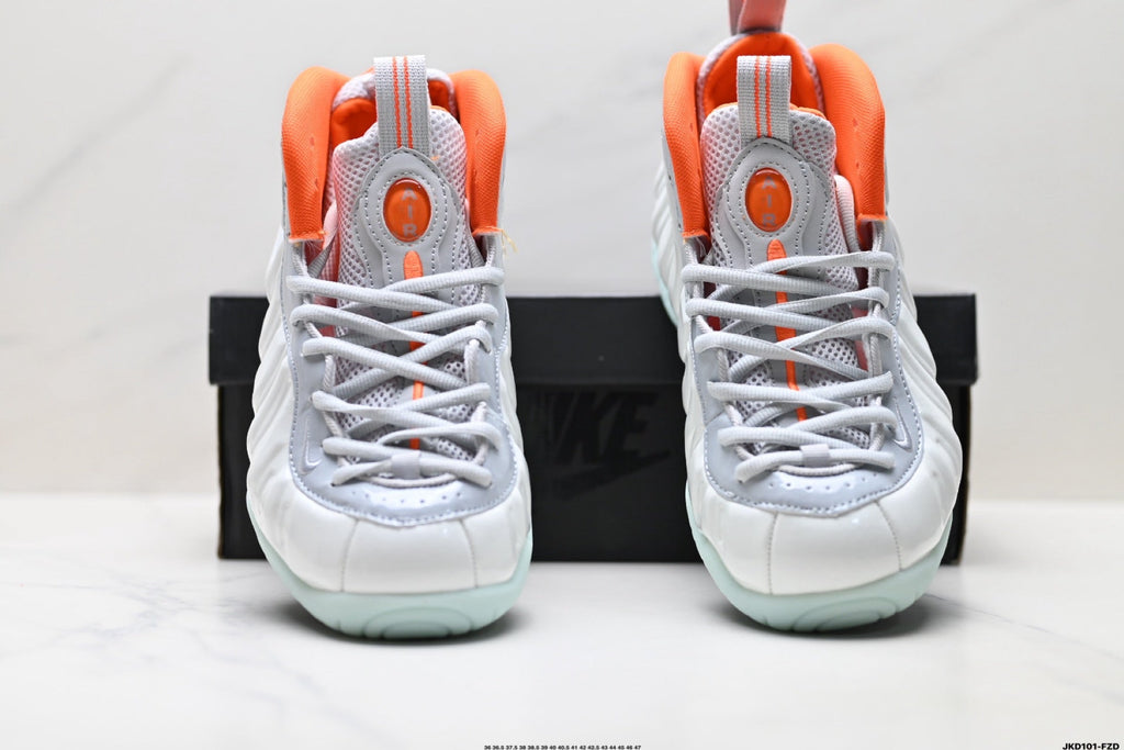 Nike Air Foamposite One Penny Hardaway Sneakers in Gray Orange - product image from the listing.