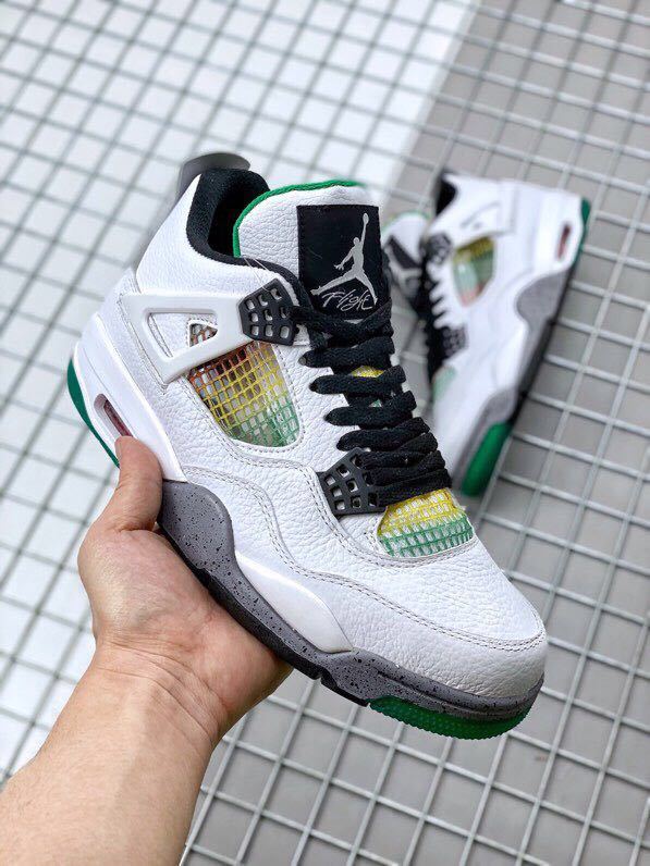 Air Jordan 4 Do the Right Thing Basketball Sneakers in White - product image from the listing.