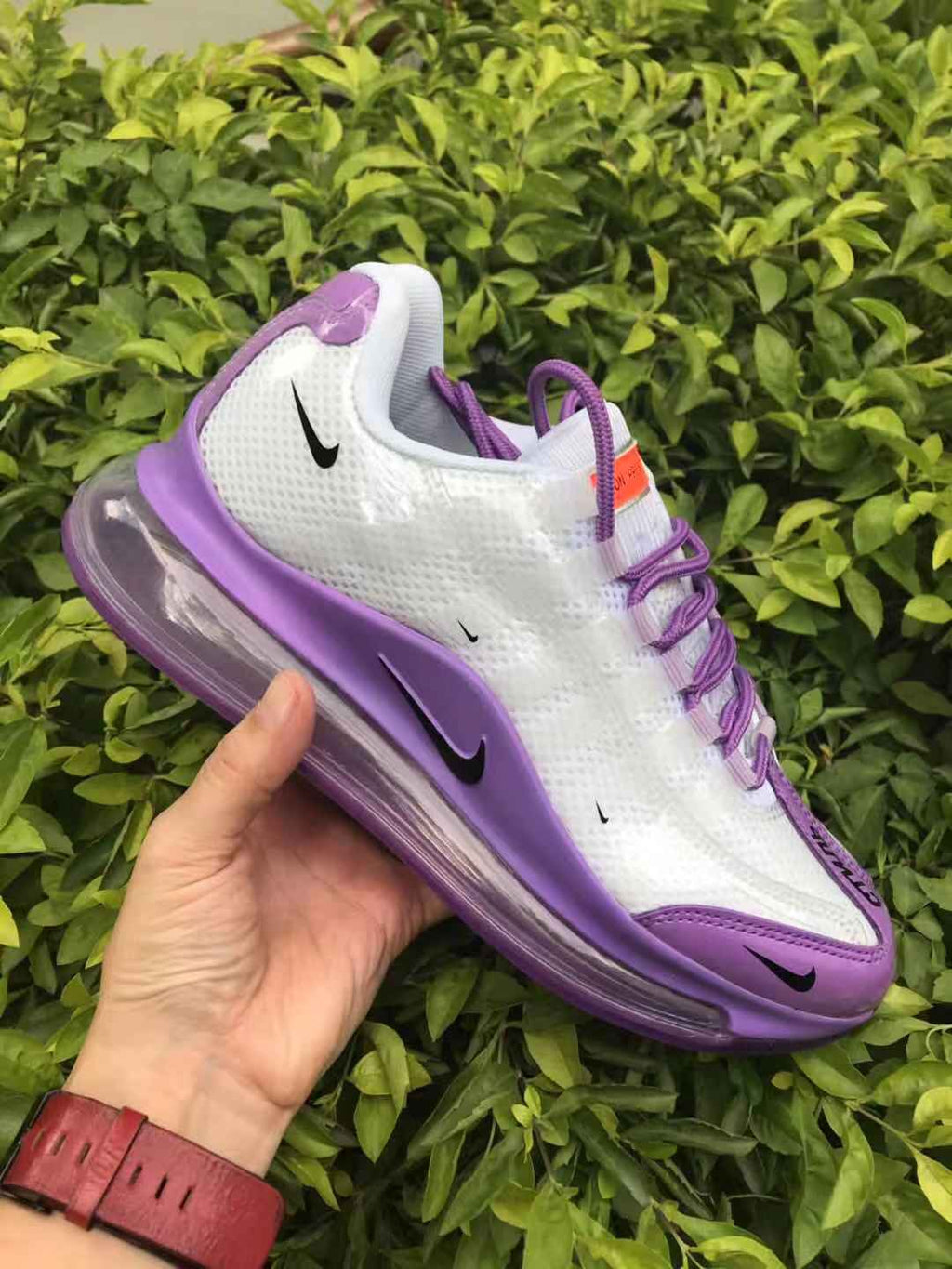 Nike Air Max 720 Sneakers in White and Purple - product image from the listing.
