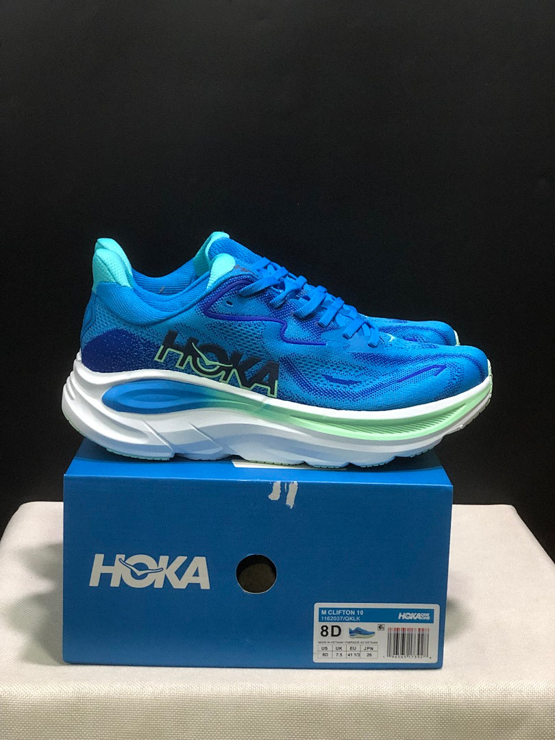 HOKA Clifton 10 Running Shoes in Blue - product image from the listing.