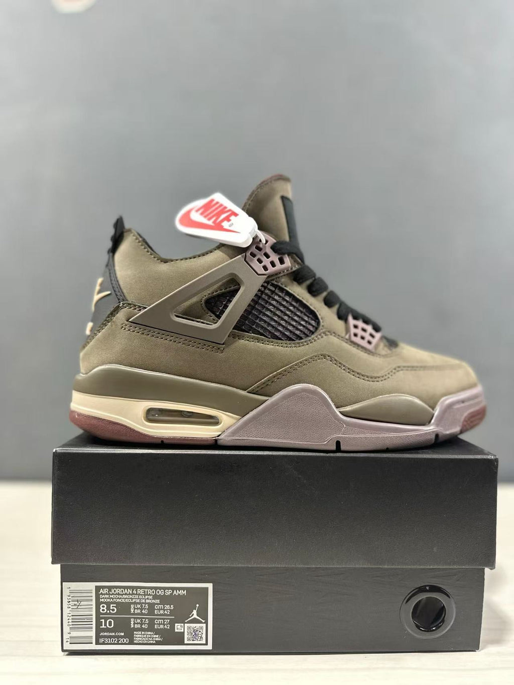 Air Jordan 4 Retro SP Dark Mocha Sneakers IF3102-200 - product image from the listing.