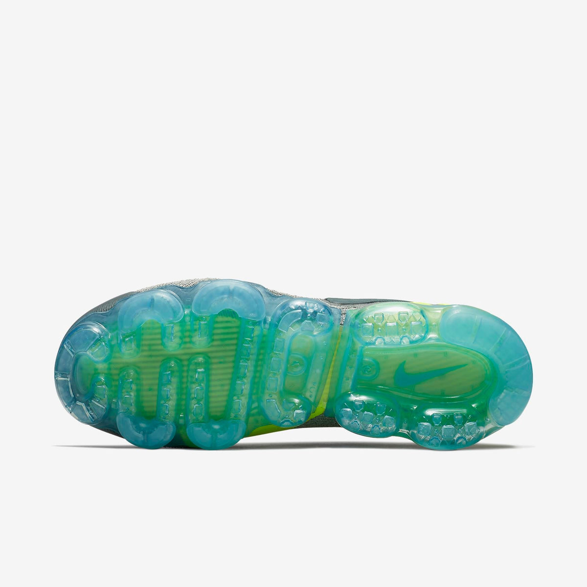 Nike Air VaporMax Flyknit MOC 2 Sneakers in Grey Volt - product image from the listing.