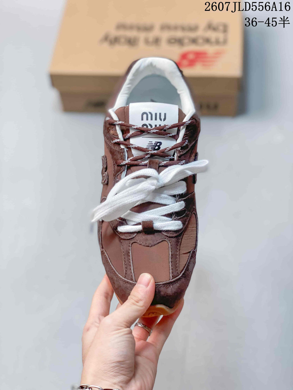 Miu Miu x New Balance 530 SL Sneakers in Brown 2607JLD556A16 - product image from the listing.