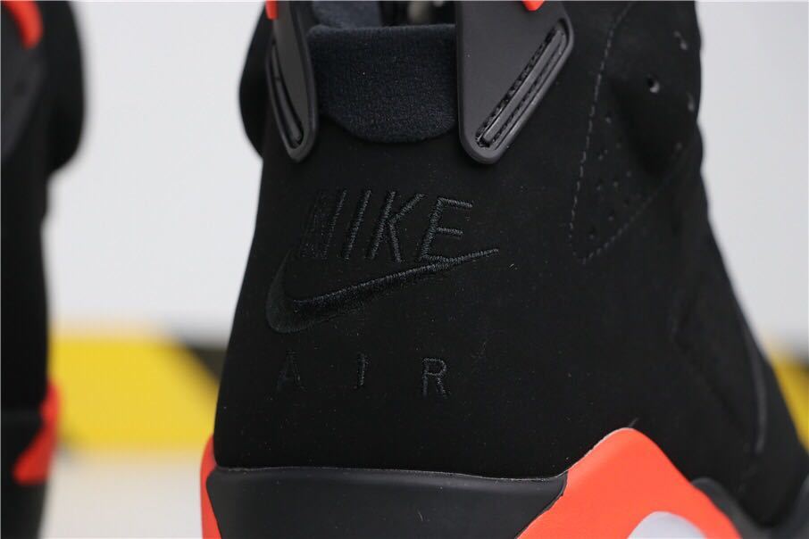 Air Jordan 6 Infrared Black Red High-Top Sneakers - product image from the listing.