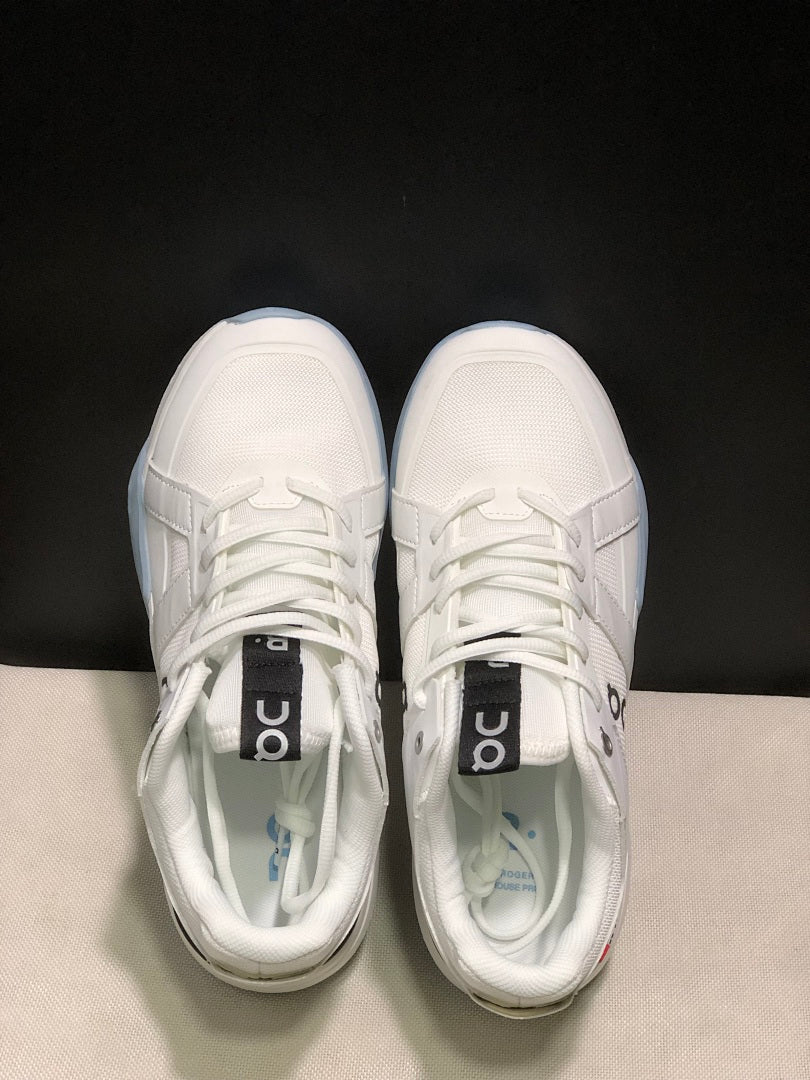 On The Roger Clubhouse Pro Sneakers in White Light Blue - product image from the listing.