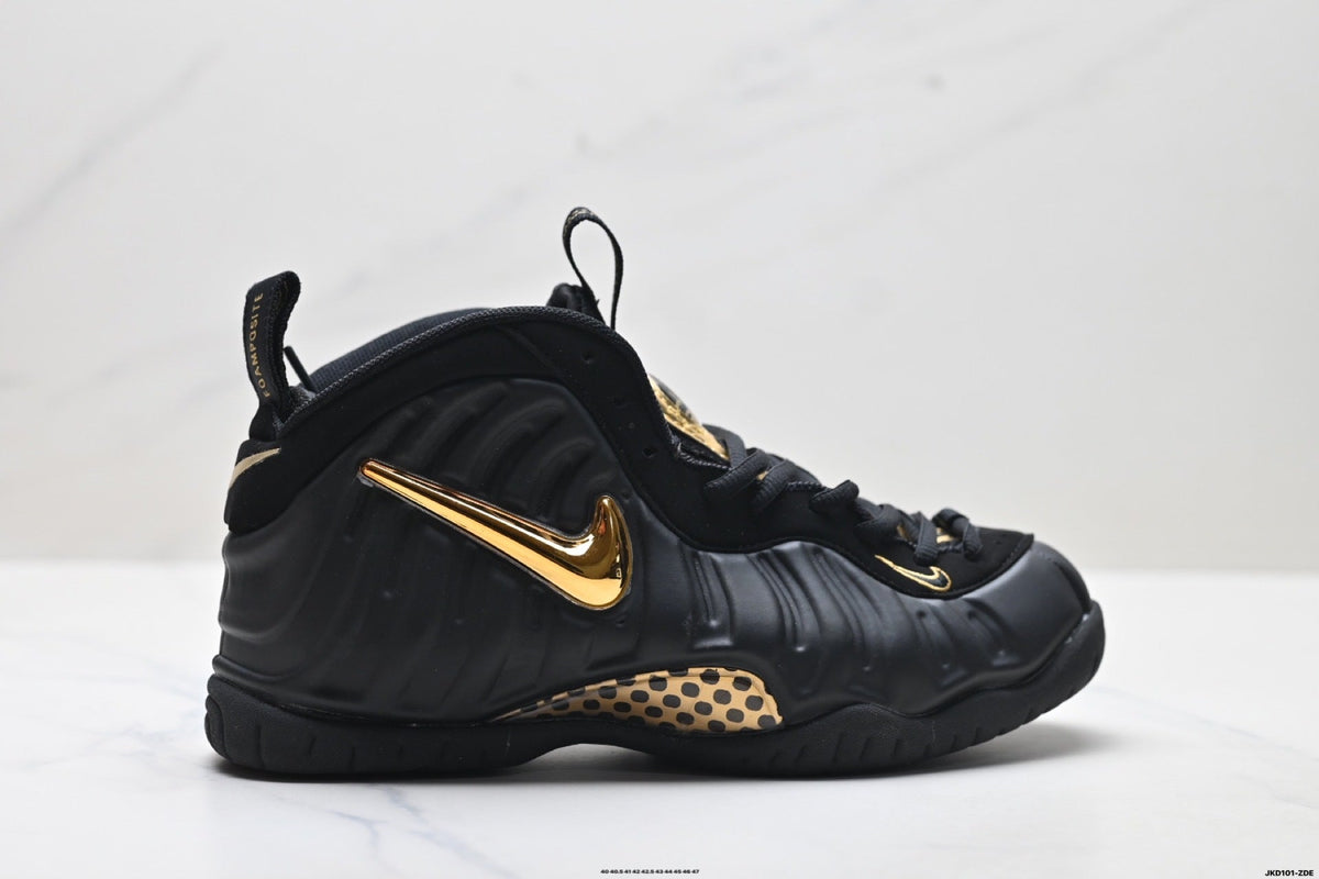 Nike Air Foamposite One Penny Hardaway Sneakers in Black Gold - product image from the listing.