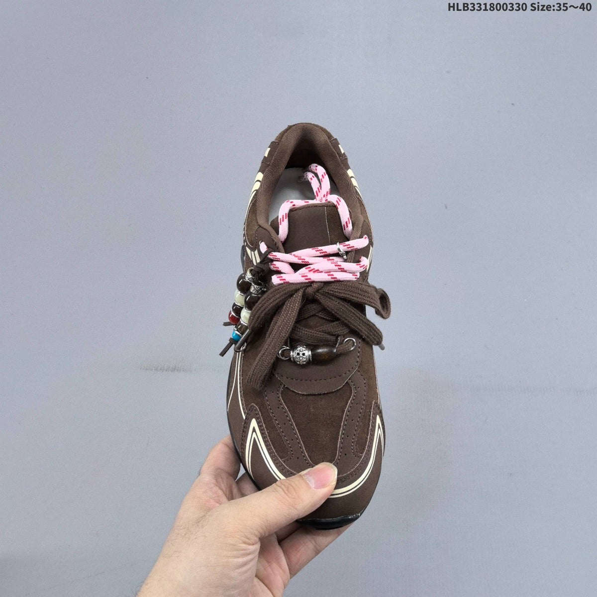 GG-CC G25X4391 Brown Platform Low-Cut Sneakers - product image from the listing.