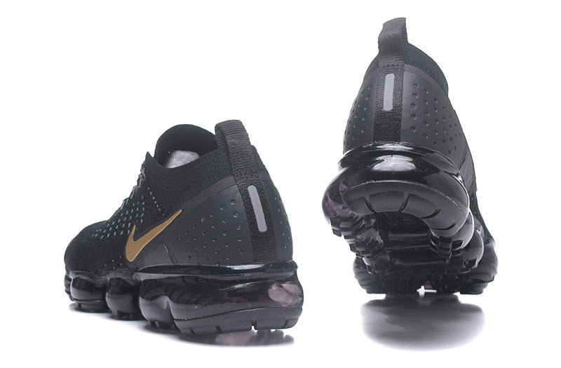 Nike Air VaporMax Flyknit 2 Sneakers in Black Gold 942842-203 - product image from the listing.
