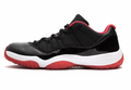 Air Jordan 11 Low Black Red Sneakers 528895-102 - product image from the listing.