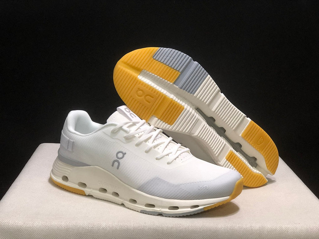 On Cloudnova Form 2 Sneakers in White and Gray - product image from the listing.