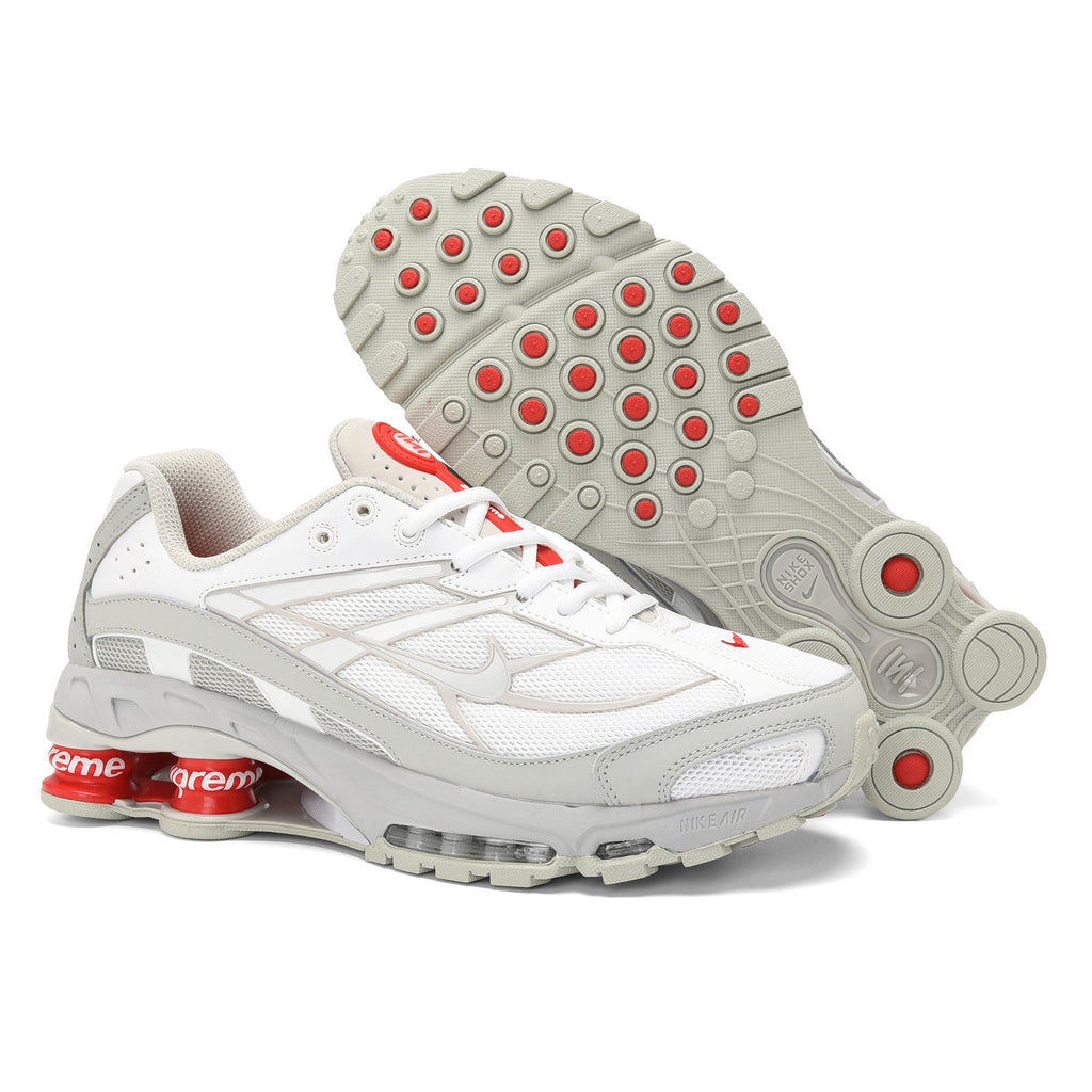 Nike Shox Ride 2 Sneakers in White, in Gray and Red - product image from the listing.