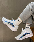 Nike Downshifter 13 Running Shoes in White Blue FD6454-103 - product image from the listing.