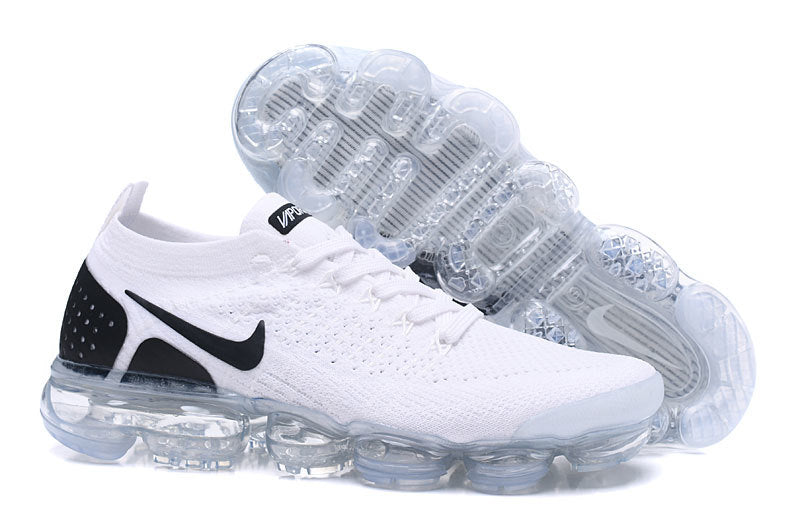 Nike Air VaporMax Flyknit 2 Sneakers in White Black 942842-103 - product image from the listing.