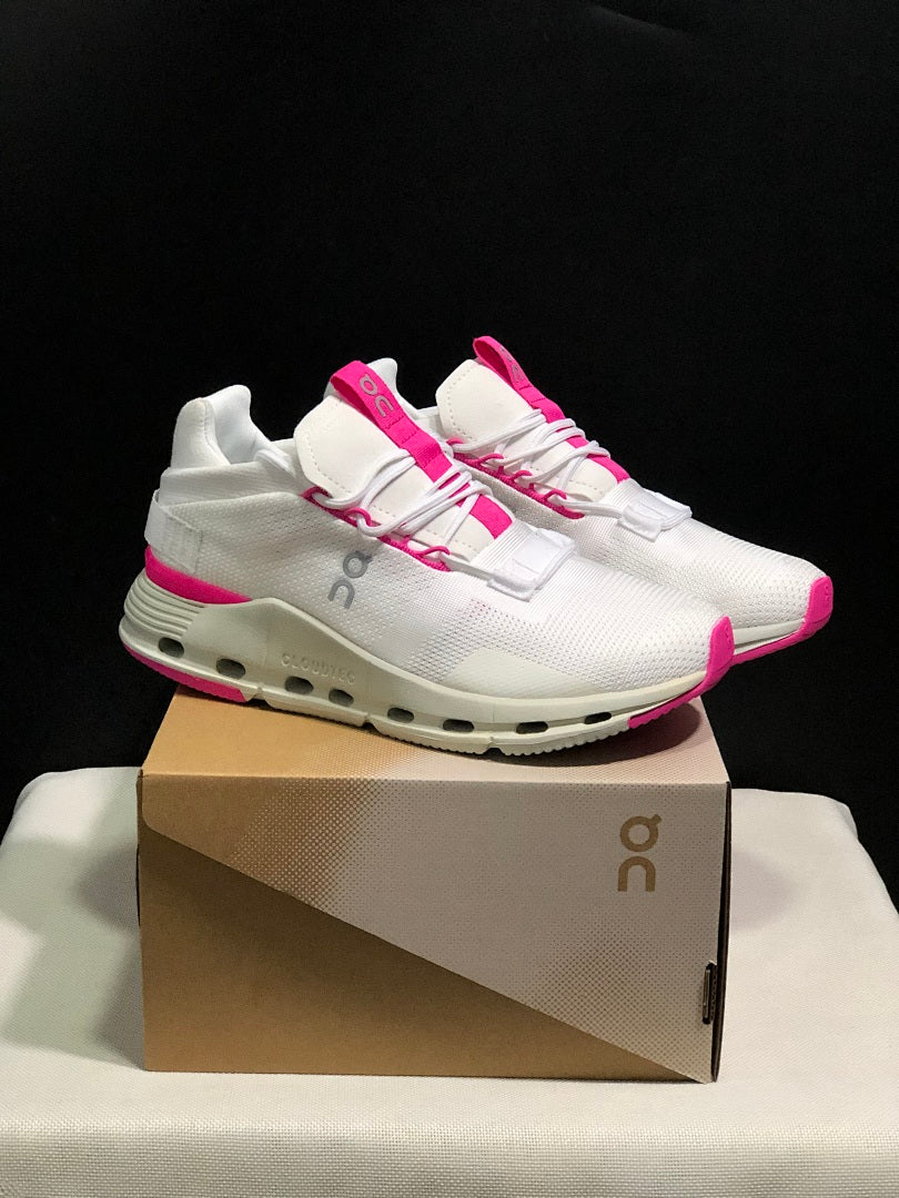 On Cloudnova Sneakers in White Pink - product image from the listing.