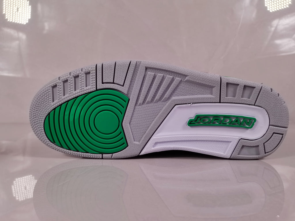Air Jordan 3 Black Green Elephant Print Sneakers - product image from the listing.