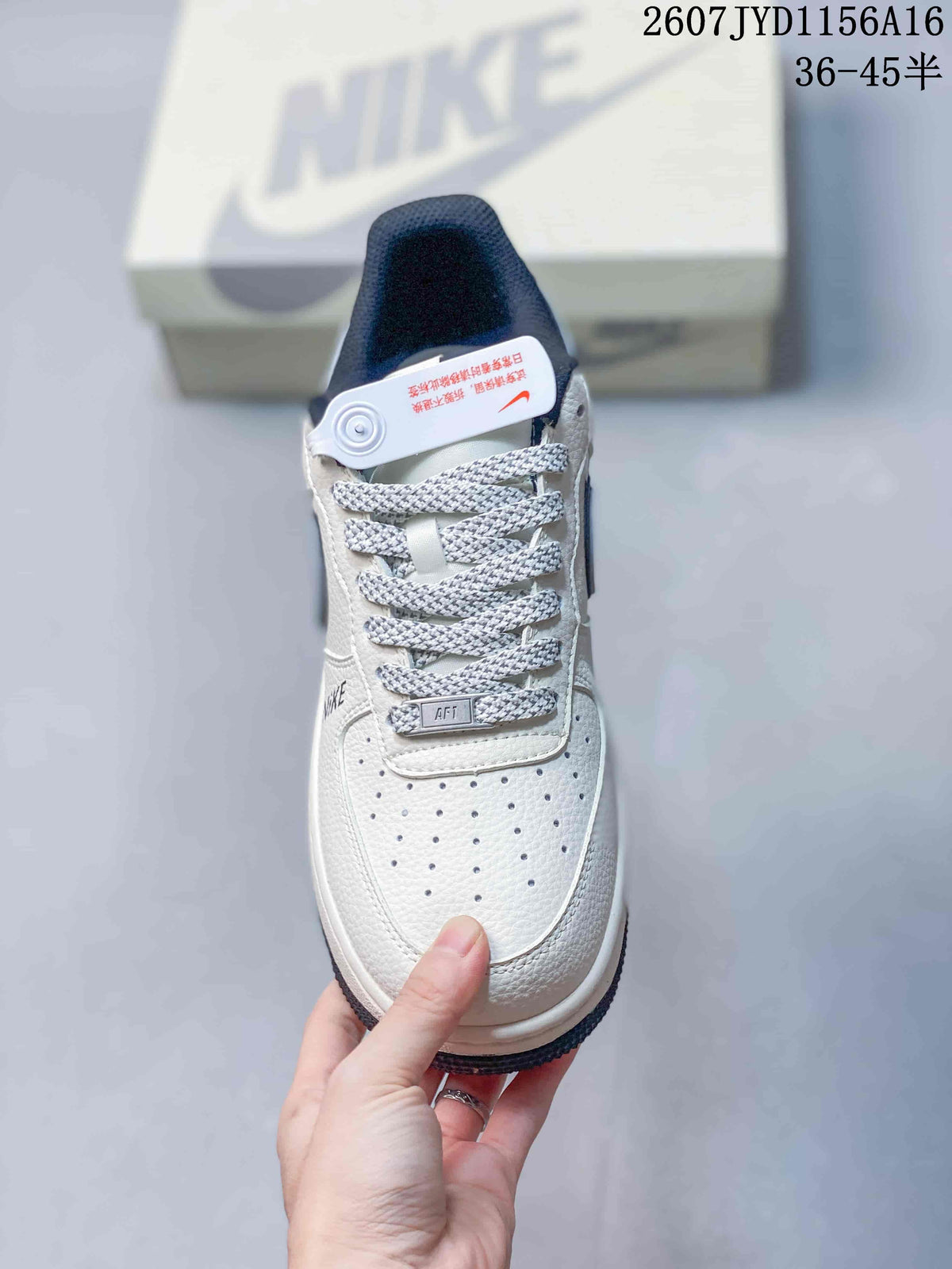 Nike Air Force 1 '07 Low Sneakers in White Grey Black - product image from the listing.