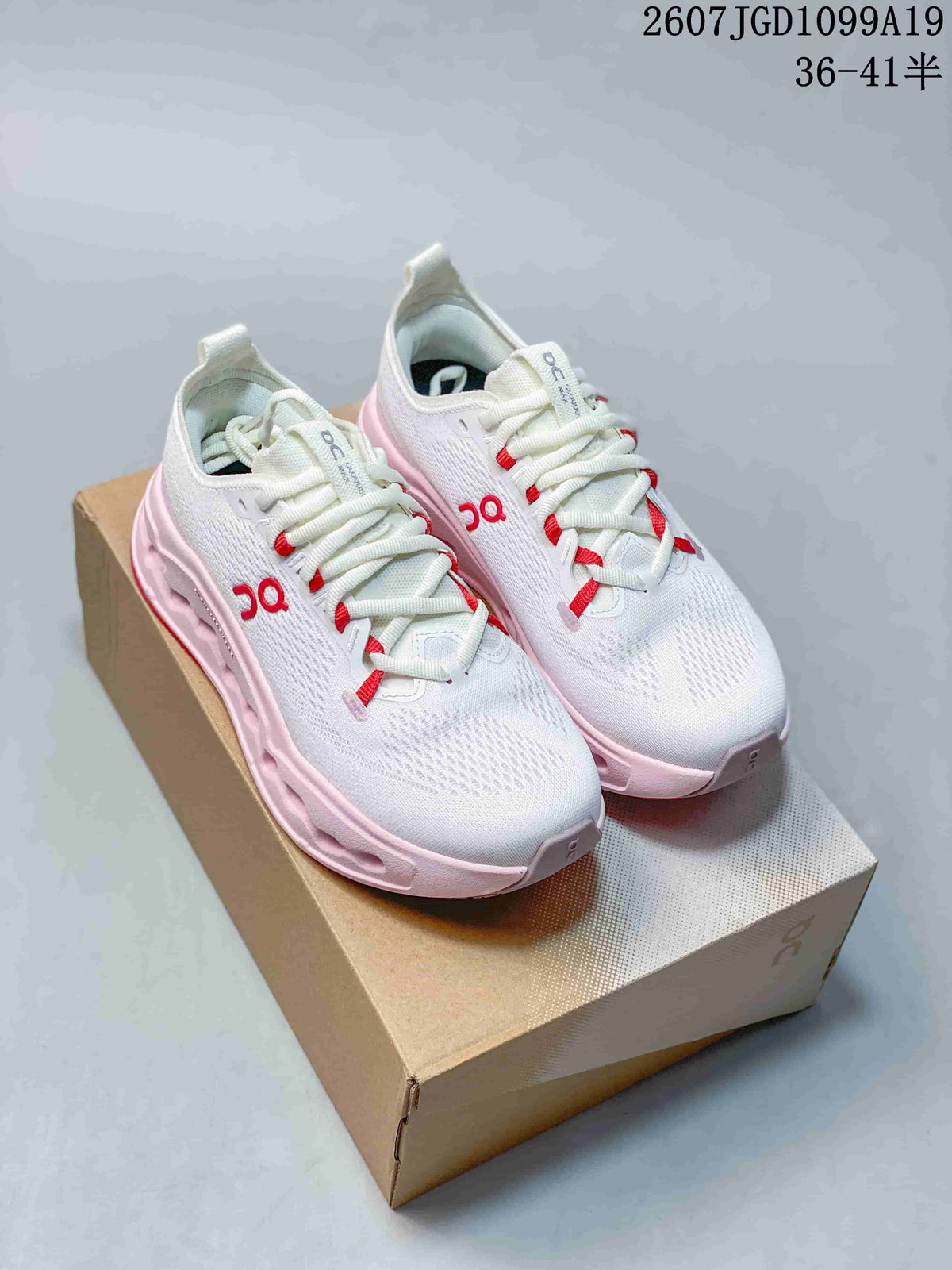 On Cloudtilt Sneakers in White Pink Red 2607JGD1099A19 - product image from the listing.