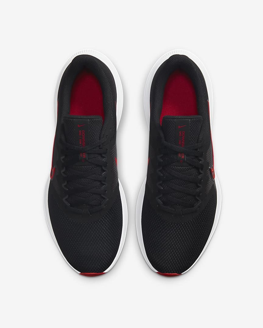 Nike Downshifter 11 Running Shoes in Black Red CW3411-005 - product image from the listing.