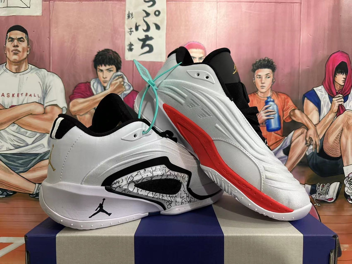 Jordan Luka 3 Basketball Shoes in White Black Grey - product image from the listing.