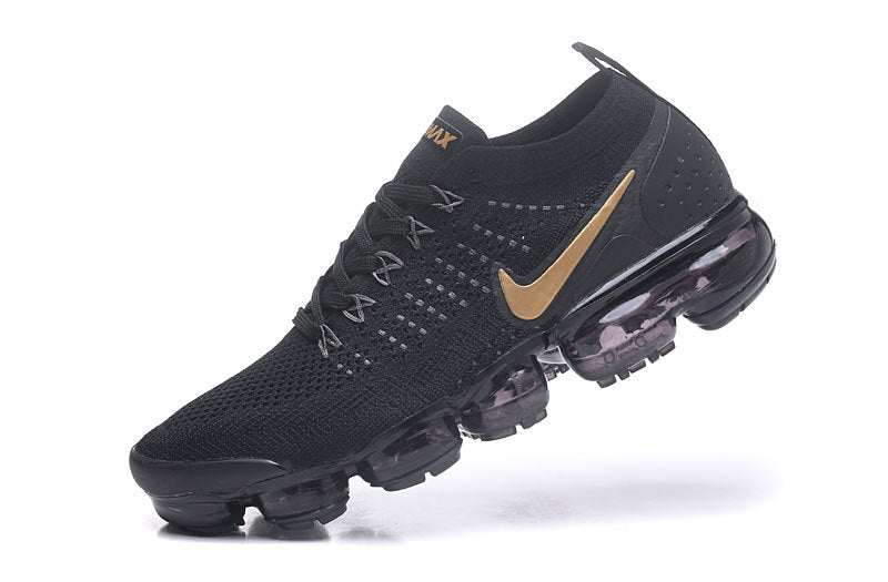 Nike Air VaporMax Flyknit 2 Sneakers in Black Gold 942842-203 - product image from the listing.