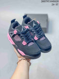 Jordan Panda Low-Top Kids Basketball Sneakers in Black Pink - product image from the listing.